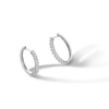 Thumbnail Image 1 of 1.00 CT. T.W. Certified Lab-Grown Diamond Hoop Earrings in Sterling Silver (F/SI2)