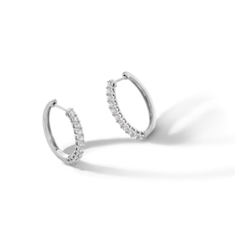 1.00 CT. T.W. Certified Lab-Grown Diamond Hoop Earrings in Sterling Silver (F/SI2)