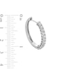 Thumbnail Image 3 of 1.00 CT. T.W. Certified Lab-Grown Diamond Hoop Earrings in Sterling Silver (F/SI2)