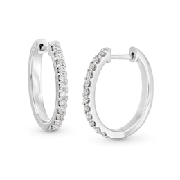 0.50 CT. T.W. Certified Lab-Grown Diamond Hoop Earrings in Sterling Silver (F/SI2)