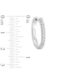 Thumbnail Image 3 of 0.50 CT. T.W. Certified Lab-Grown Diamond Hoop Earrings in Sterling Silver (F/SI2)