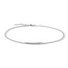 Thumbnail Image 1 of 0.05 CT. T.W. Diamond Bar Anklet in Sterling Silver - 10”