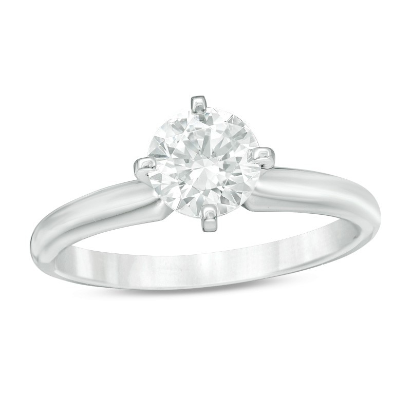 Previously Owned - 0.50 CT. Certified Canadian Diamond Solitaire Engagement Ring in 14K White Gold (H/SI2)