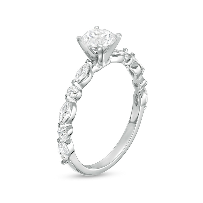 Previously Owned - 0.95 CT. T.W. GIA-Graded Diamond Engagement Ring in 14K White Gold (F/SI2)