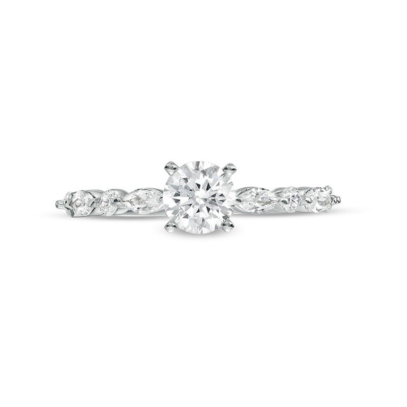 Previously Owned - 0.95 CT. T.W. GIA-Graded Diamond Engagement Ring in 14K White Gold (F/SI2)