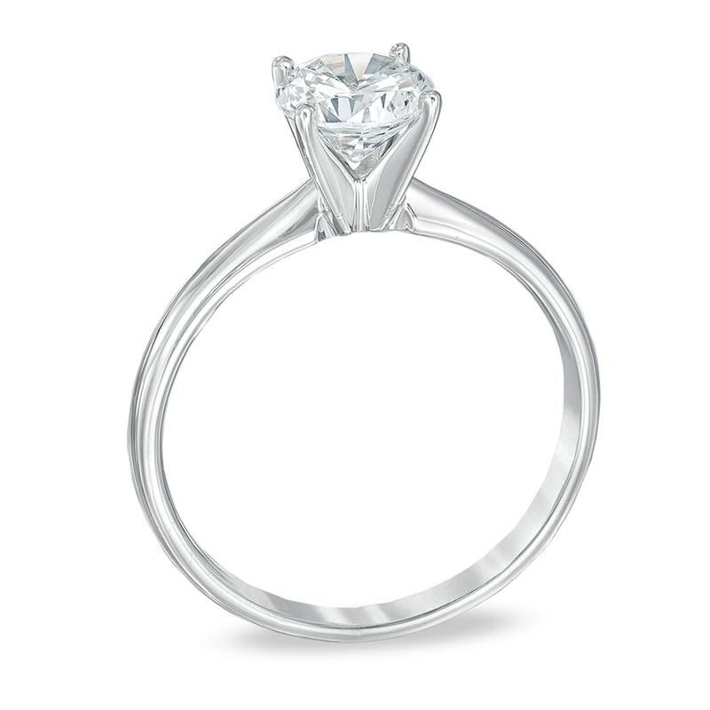 Previously Owned 1.00 CT. Diamond Solitaire Engagement Ring in 14K White Gold (J/I3
