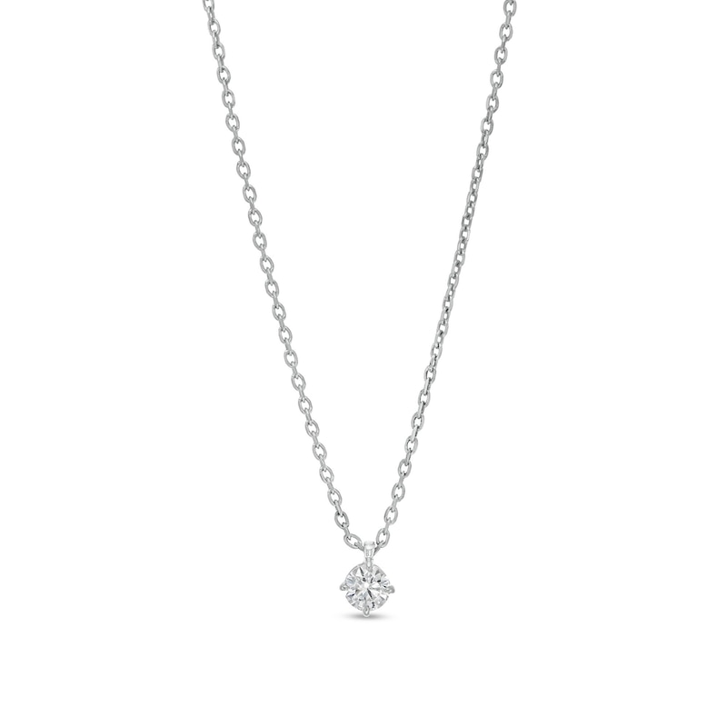 Main Image 1 of 0.20 CT. Certified Lab-Grown Diamond Solitaire Pendant in Sterling Silver (F/SI2)