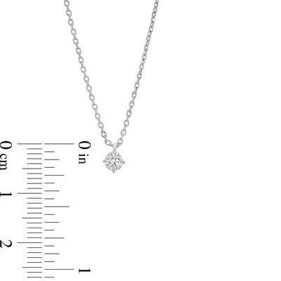 0.20 CT. Certified Lab-Created Diamond Solitaire Pendant in Sterling Silver (F/SI2)