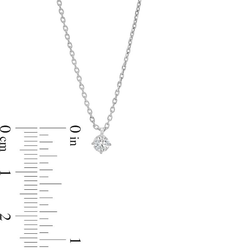Main Image 3 of 0.20 CT. Certified Lab-Grown Diamond Solitaire Pendant in Sterling Silver (F/SI2)