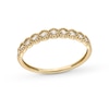 Thumbnail Image 1 of 0.065 CT. T.W. Baguette Diamond Scallop Edge Vintage-Style Stackable Anniversary Band in 10K Gold