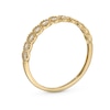 Thumbnail Image 3 of 0.065 CT. T.W. Baguette Diamond Scallop Edge Vintage-Style Stackable Anniversary Band in 10K Gold