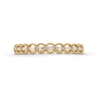 Thumbnail Image 4 of 0.065 CT. T.W. Baguette Diamond Scallop Edge Vintage-Style Stackable Anniversary Band in 10K Gold
