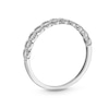 Thumbnail Image 3 of 0.065 CT. T.W. Baguette Diamond Scallop Edge Vintage-Style Stackable Anniversary Band in 10K White Gold