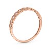 Thumbnail Image 3 of 0.065 CT. T.W. Baguette Diamond Scallop Edge Vintage-Style Stackable Anniversary Band in 10K Rose Gold