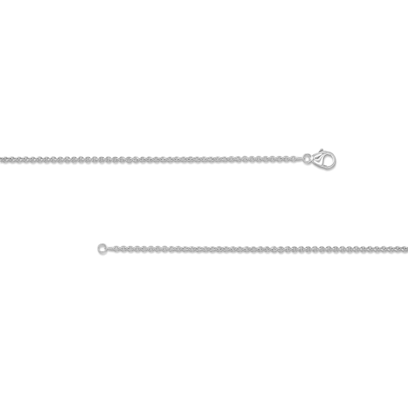 Main Image 3 of 1.00 CT. T.W. Certified Lab-Grown Diamond Line Necklace in Sterling Silver (F/SI2)