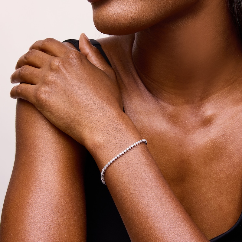 Main Image 2 of 1.00 CT. T.W. Certified Lab-Grown Diamond Tennis Bracelet in Sterling Silver (F/SI2)