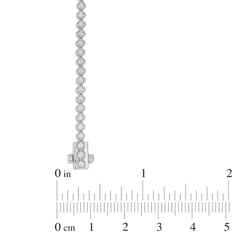 Main Image 3 of 1.00 CT. T.W. Certified Lab-Grown Diamond Tennis Bracelet in Sterling Silver (F/SI2)