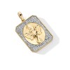 Thumbnail Image 2 of 0.085 CT. T.W. Diamond Ganesha Octagon Medallion Necklace Charm in 18K Gold