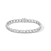 Thumbnail Image 1 of 1.00 CT. T.W. Certified Lab-Grown Diamond Curb Chain Bracelet in Hollow Sterling Silver (I/SI2) - 8.5”