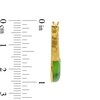 Thumbnail Image 3 of Jade Hammered Hoop Earrings in 18K Gold