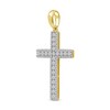 1.50 CT. T.W. Diamond Cross Necklace Charm in 10K Gold