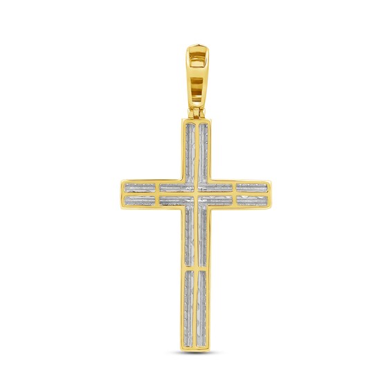 1.50 CT. T.W. Diamond Cross Necklace Charm in 10K Gold