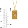 Thumbnail Image 3 of Horse Chinese Zodiac Rectangle Tag Pendant in Solid 14K Gold
