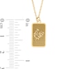 Thumbnail Image 3 of Rooster Chinese Zodiac Rectangle Tag Pendant in Solid 14K Gold