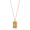 Thumbnail Image 1 of Goat Chinese Zodiac Rectangle Tag Pendant in Solid 14K Gold