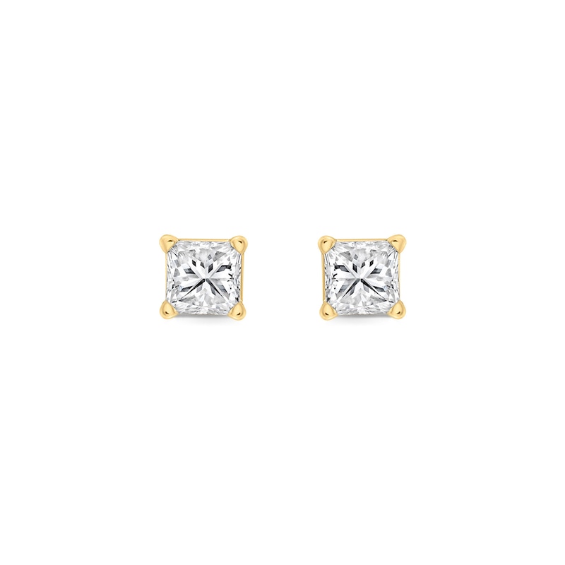 CT. T.W. Princess-Cut Canadian Certified Diamond Solitaire Stud Earrings in 14K Gold (I/I2