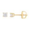 Thumbnail Image 2 of 0.20 CT. T.W. Princess-Cut Canadian Certified Diamond Solitaire Stud Earrings in 14K Gold (I/I2)