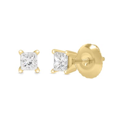 CT. T.W. Princess-Cut Canadian Certified Diamond Solitaire Stud Earrings in 14K Gold (I/I2