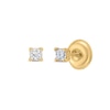 Thumbnail Image 3 of 0.10 CT. T.W. Princess-Cut Canadian Certified Diamond Solitaire Stud Earrings in 14K Gold (I/I2)