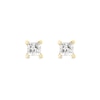 Thumbnail Image 1 of 0.50 CT. T.W. Princess-Cut Canadian Certified Diamond Solitaire Stud Earrings in 14K Gold (I/I2)