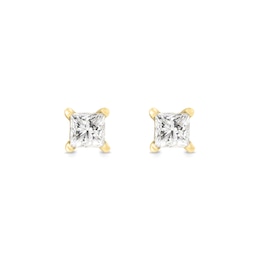 0.50 CT. T.W. Princess-Cut Canadian Certified Diamond Solitaire Stud Earrings in 14K Gold (I/I2)