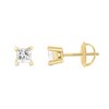 Thumbnail Image 2 of 0.50 CT. T.W. Princess-Cut Canadian Certified Diamond Solitaire Stud Earrings in 14K Gold (I/I2)