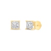 Thumbnail Image 3 of 1.00 CT. T.W. Princess-Cut Canadian Certified Diamond Solitaire Stud Earrings in 14K Gold (I/I2)