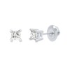 0.50 CT. T.W. Princess-Cut Canadian Certified Diamond Solitaire Stud Earrings in 18K Gold (I/SI2