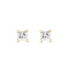 Thumbnail Image 1 of 0.50 CT. T.W. Princess-Cut Canadian Certified Diamond Solitaire Stud Earrings in 18K Gold (I/SI2)