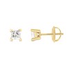 Thumbnail Image 2 of 0.50 CT. T.W. Princess-Cut Canadian Certified Diamond Solitaire Stud Earrings in 18K Gold (I/SI2)