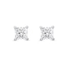 Thumbnail Image 1 of 2.00 CT. T.W. Princess-Cut Canadian Certified Diamond Solitaire Stud Earrings in 18K White Gold (I/SI2)