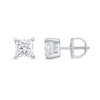 Thumbnail Image 3 of 2.00 CT. T.W. Princess-Cut Canadian Certified Diamond Solitaire Stud Earrings in 18K White Gold (I/SI2)
