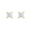 Thumbnail Image 1 of 2.00 CT. T.W. Princess-Cut Canadian Certified Diamond Solitaire Stud Earrings in 18K Gold (I/SI2)