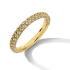 Thumbnail Image 3 of Vera Wang Love Collection 0.29 CT. T.W. Certified Diamond Woven Anniversary Band in 18K Gold (F/SI2)