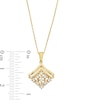 Thumbnail Image 4 of 0.30 CT. T.W. Certified Lab-Grown Diamond Motif Drop Pendant in 18K Gold (F/SI2)