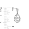 Thumbnail Image 3 of Unstoppable Love™ 0.10 CT. T.W. Diamond Double Teardrop Earrings in Sterling Silver