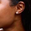 Thumbnail Image 2 of 0.25 CT. T.W. Multi-Diamond Swirl Frame Stud Earrings in 10K Rose Gold
