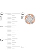 Thumbnail Image 3 of 0.25 CT. T.W. Multi-Diamond Swirl Frame Stud Earrings in 10K Rose Gold