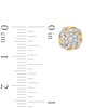 Thumbnail Image 3 of 0.25 CT. T.W. Multi-Diamond Swirl Frame Stud Earrings in 10K Gold