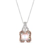 Thumbnail Image 1 of Le Vian® Cushion-Shaped Neopolitan Opal™ and 0.34 CT. T.W. Diamond Frame Drop Pendant in 14K Vanilla Gold®